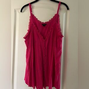 Torrid Pink Buttoned Camisole